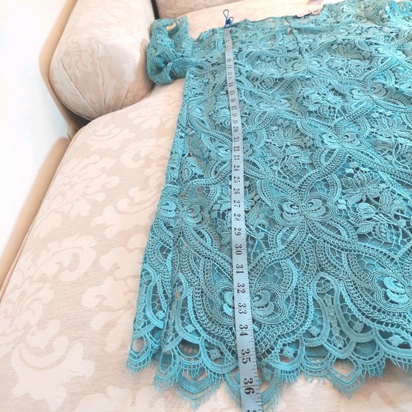 NEW! Calypso St. Barth Women's Magnolia Lined Lace Dress Medium Blue Sz S/M $365 - Picture 8 of 12